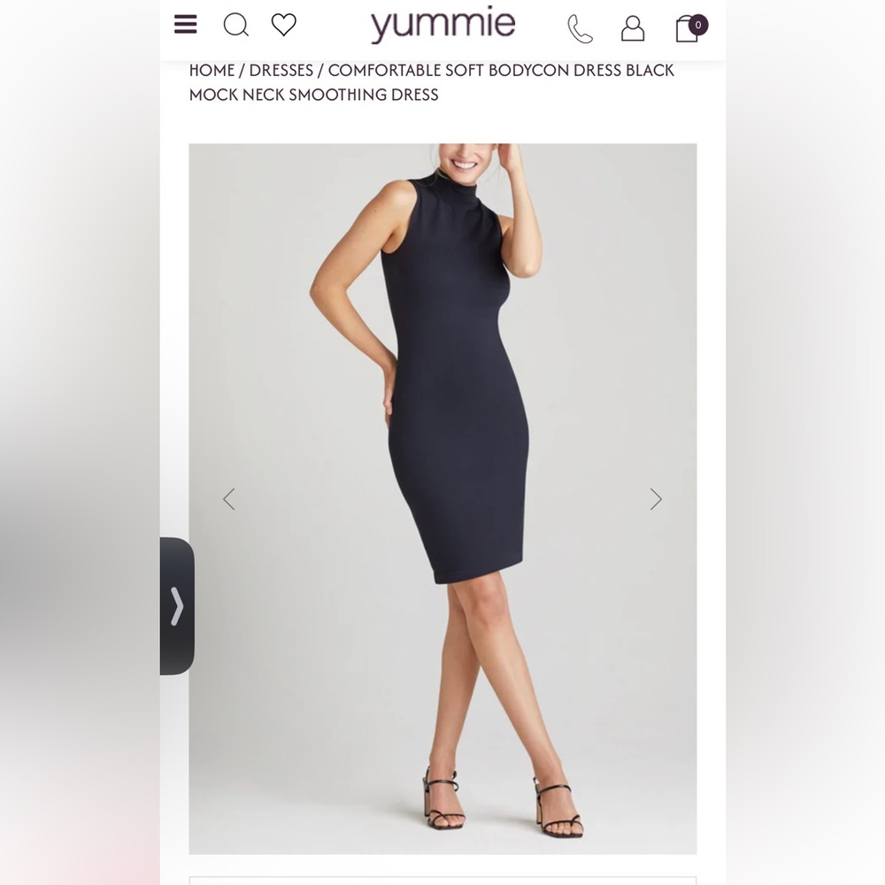 Black Sleeveless Smoothing Dress by Yummie NWT